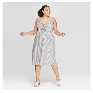 ♟ Who What Wear A-line Striped Dress 3X